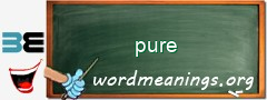 WordMeaning blackboard for pure